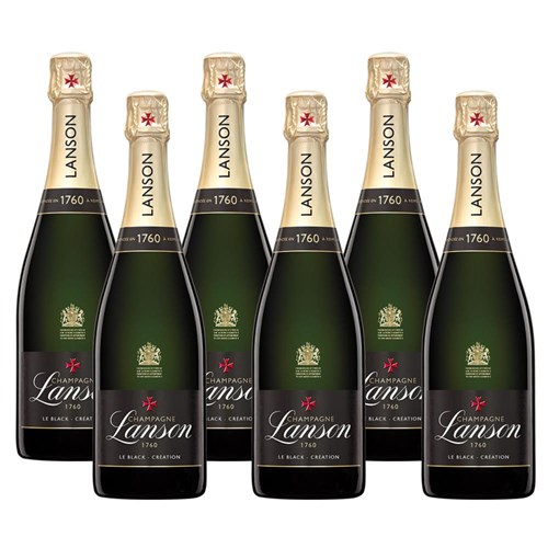 Crate of 6 Lanson Le Black Creation Brut Champagne 75cl